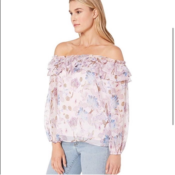 Vince Camuto Off Shoulder Floral Top 3x - Picture 2 of 6